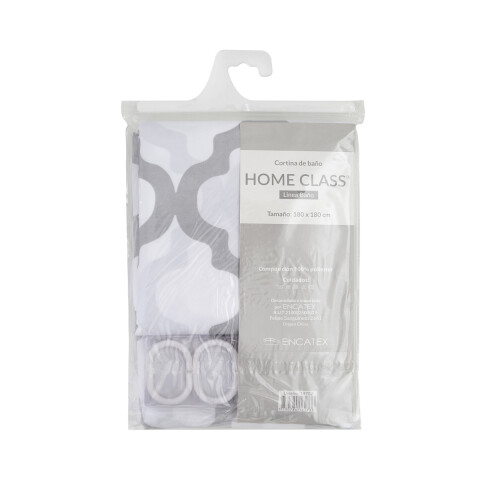 Cortina de Home Class con Argollas 180 x 180 cm 19702 GEOMETRICO GRIS