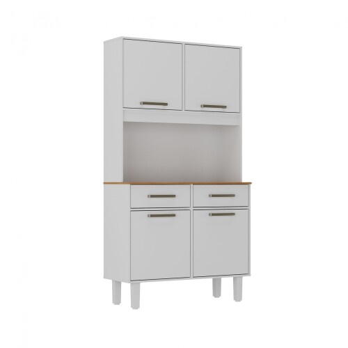 Kit mueble de cocina Pop Plus 4 puertas 2 cajones Blanco