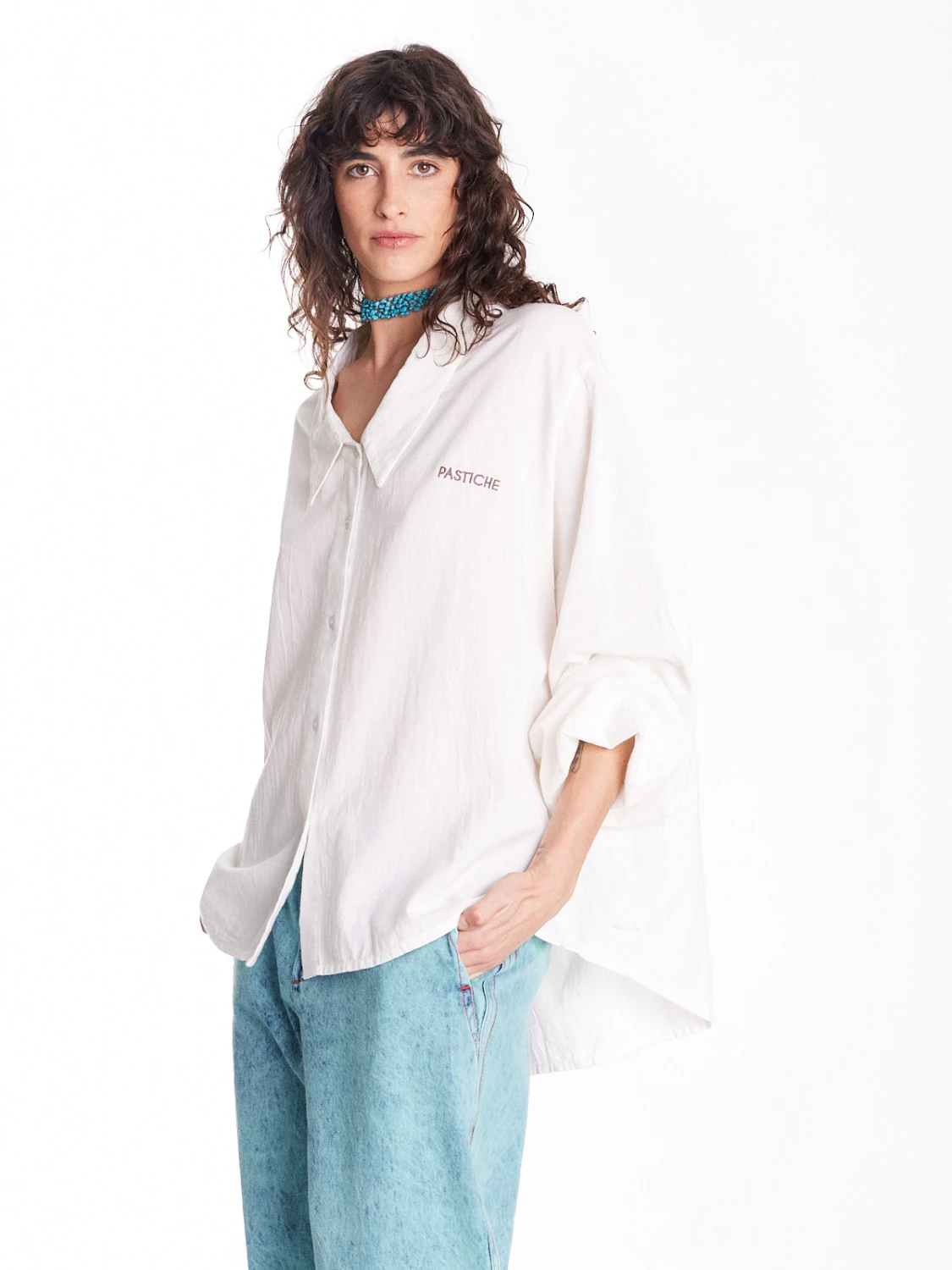 Camisa Cisne Cotton-linen off white s