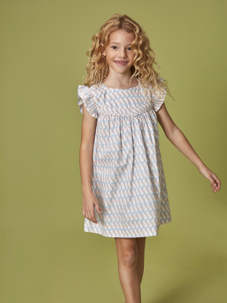 Vestido Estampado Geometrico Piedra