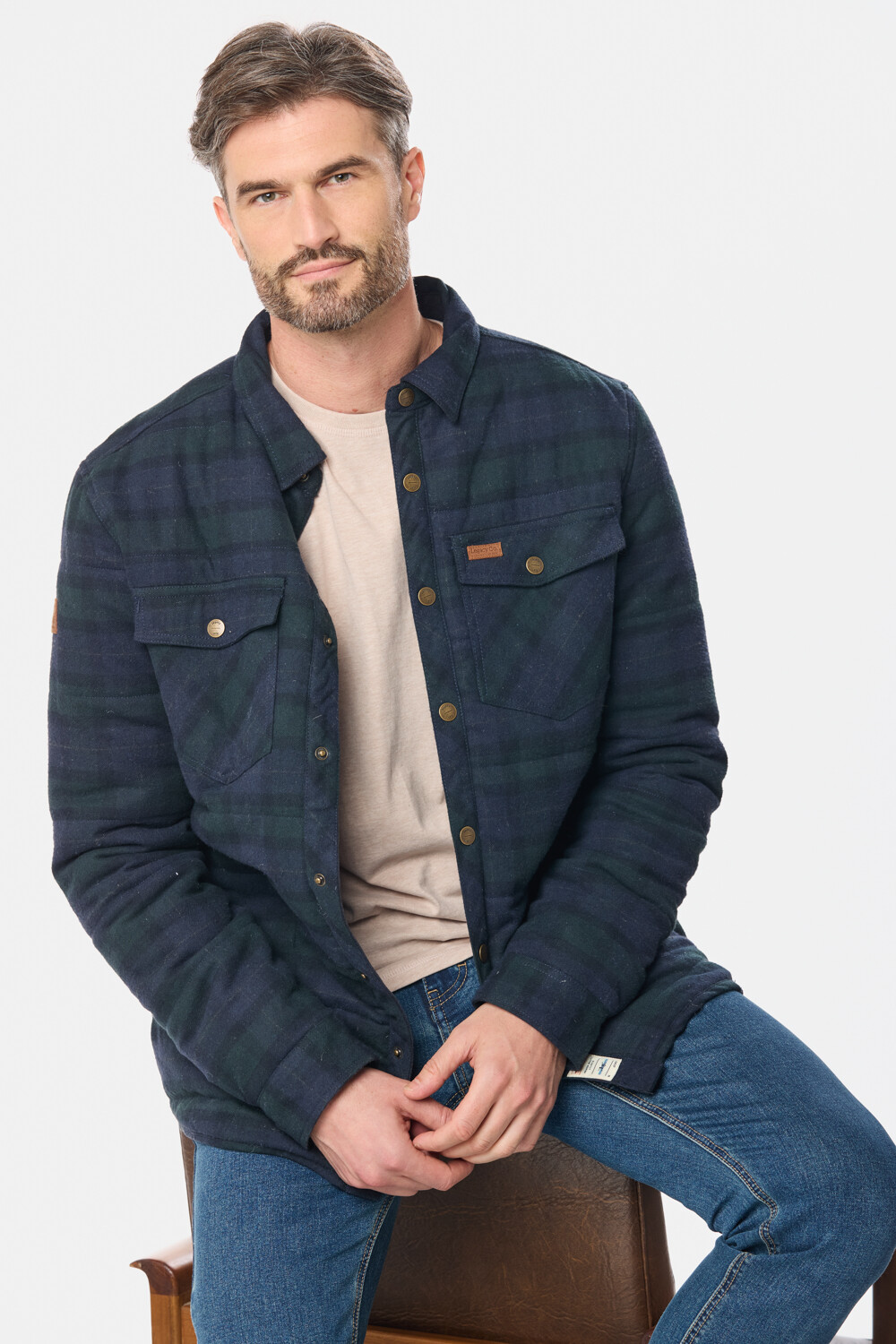 SOBRECAMISA TIPO CAMPERA Azul