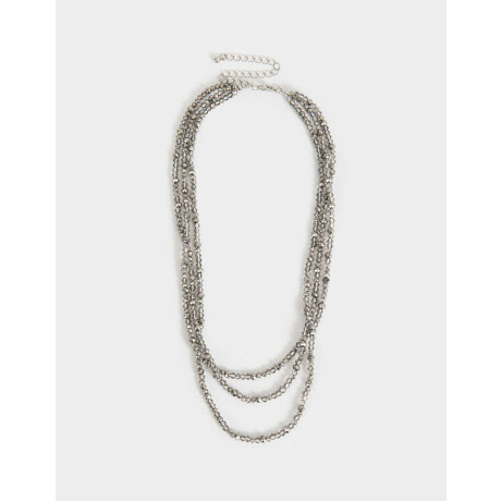 Collar Corto Con Mostacillas Dorado