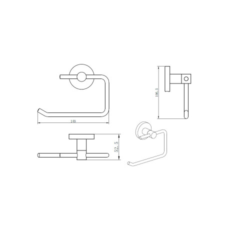 PORTA ROLLO BRUSH NICKEL SERIE ROMA 000