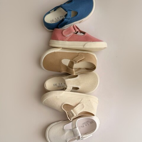Guillermina De Lona Canvas Toddler Lisas Del 22 Al 26 Azul