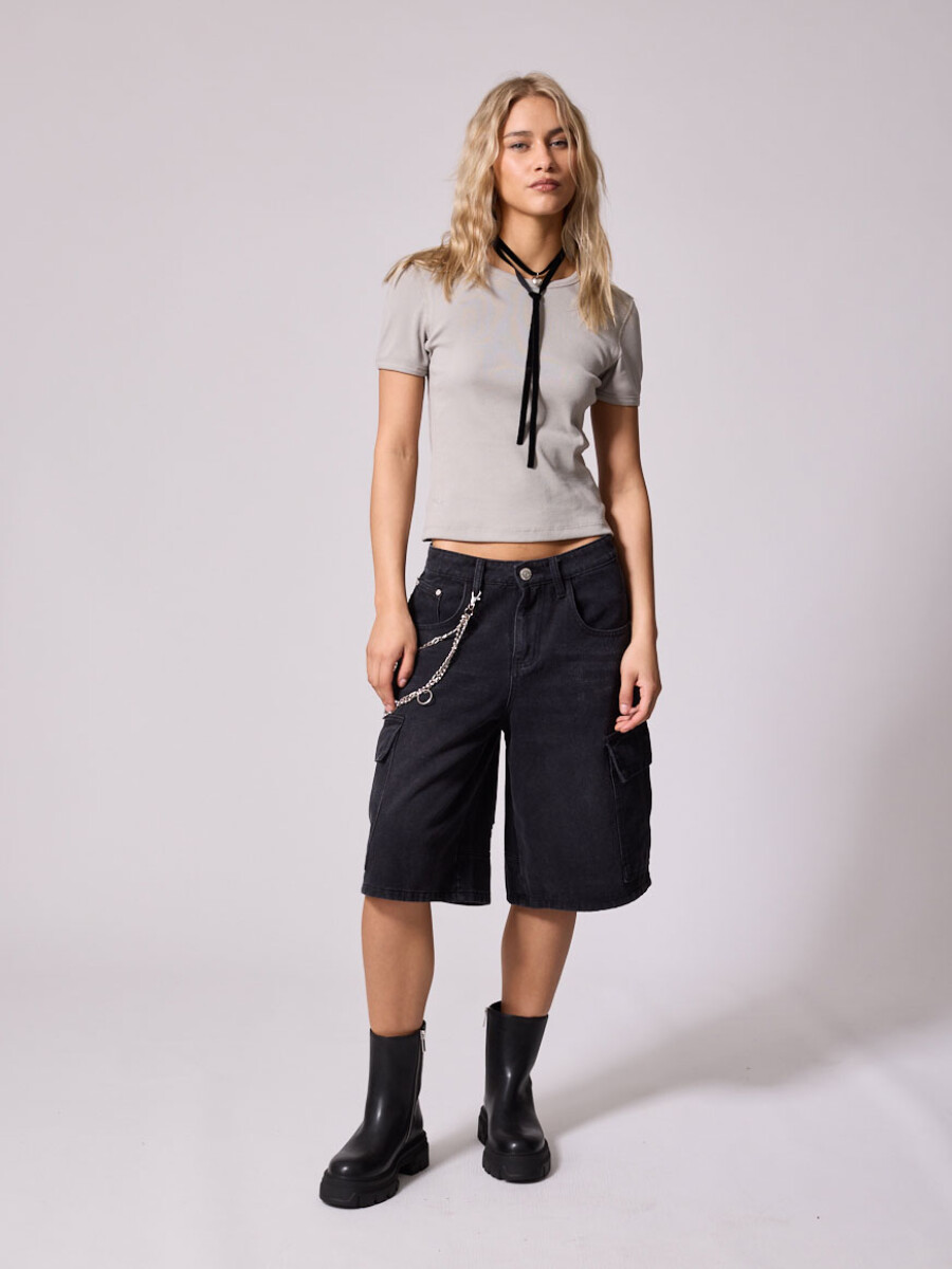 SHORT JEAN RAYE DIXIE Gris Oscuro