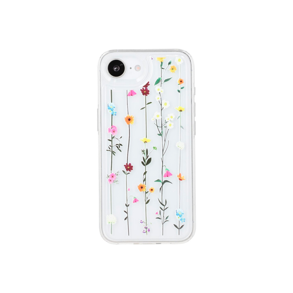 Protector para iPhone 16e transparente diseño flores 