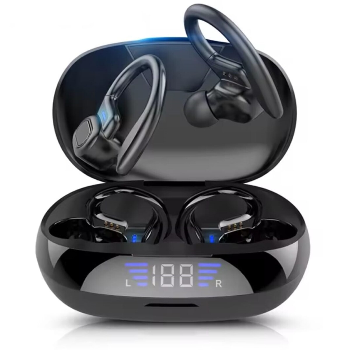 AURICULARES DEPORTIVOS CON AGARRE - NEGRO 