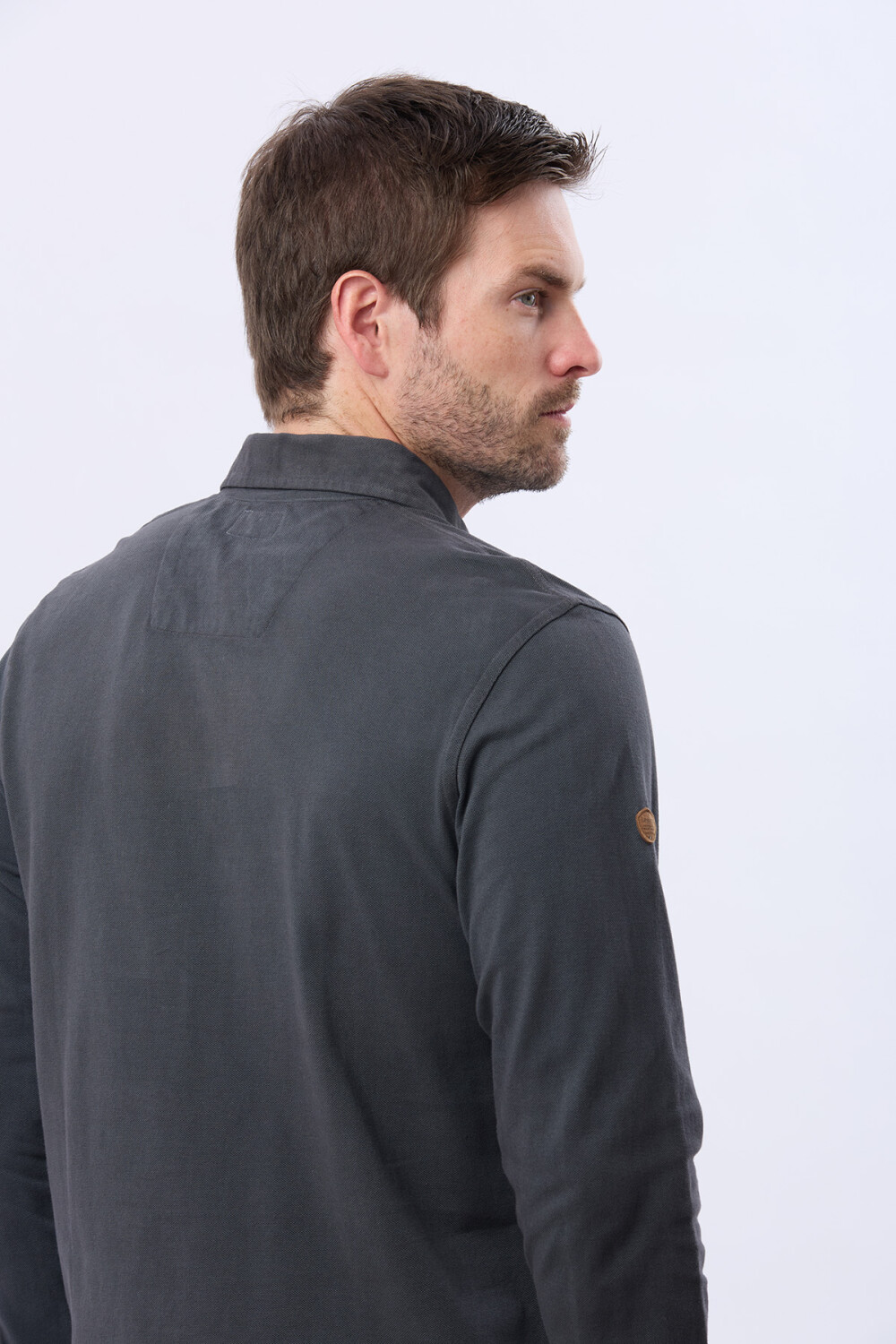 REMERA POLO LISA PIQUE Gris