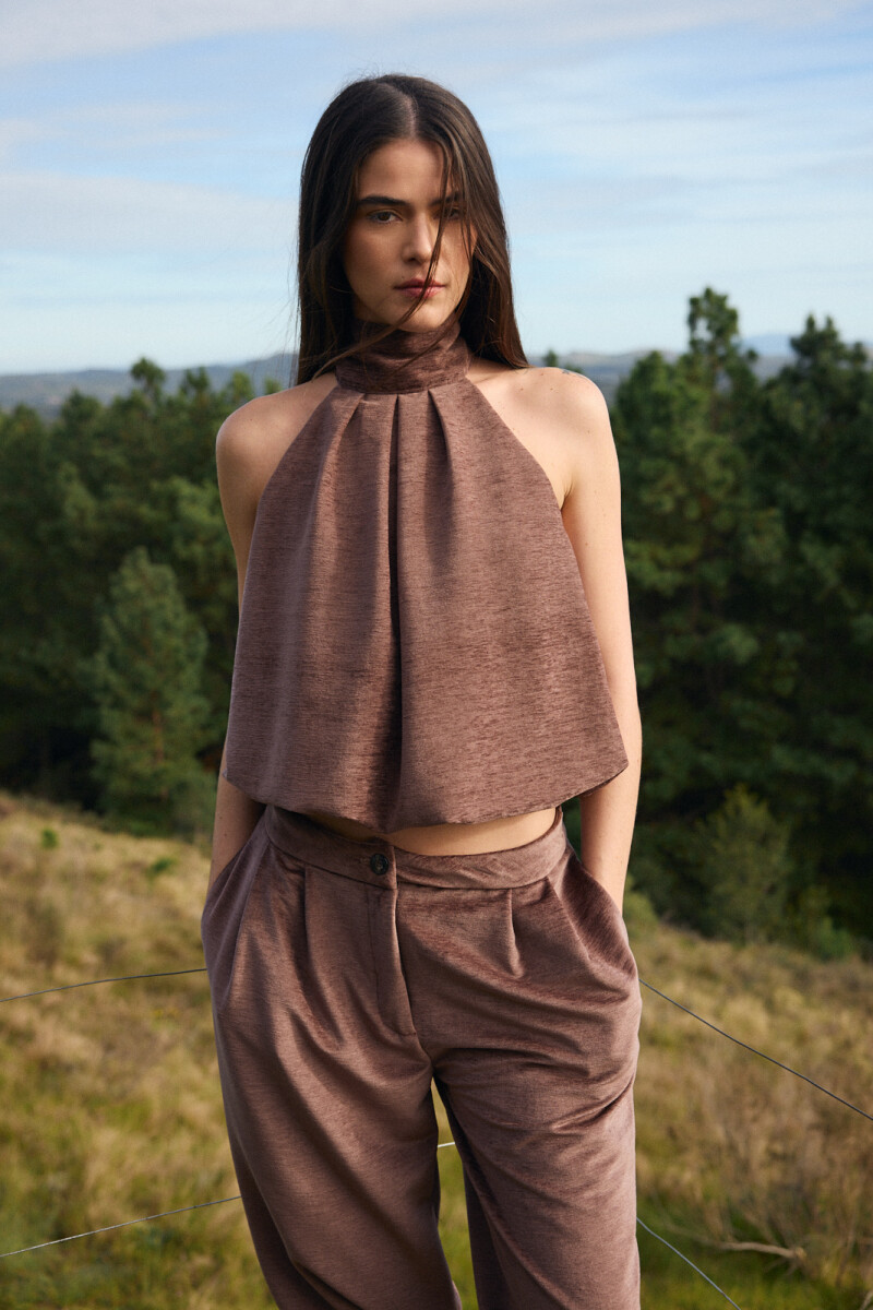 Blusa Fluida Marron