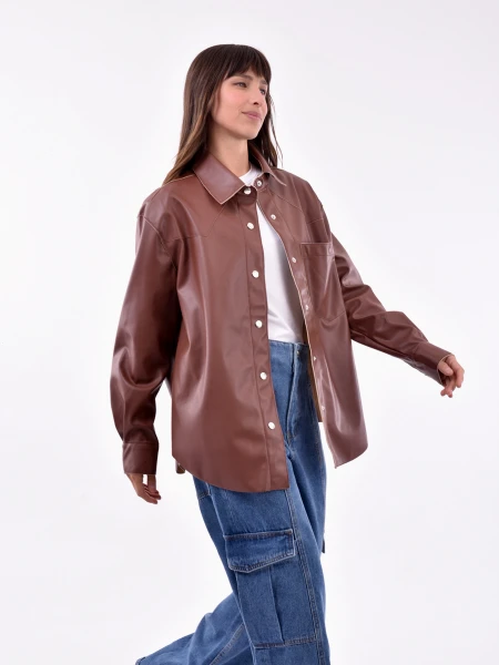 CAMISA PANDORA MARRON OSCURO