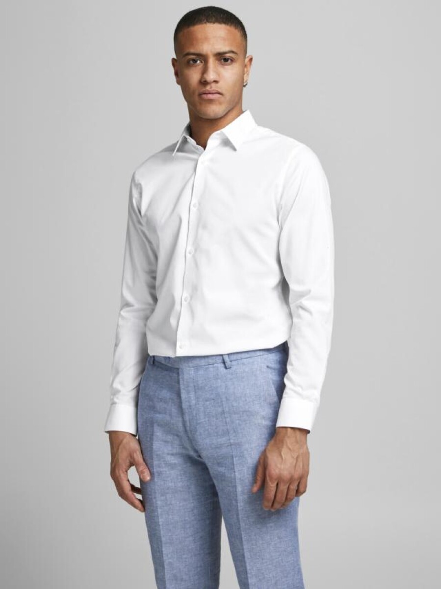 Camisa Sin Necesidad De Planchado Slim Fit - White 