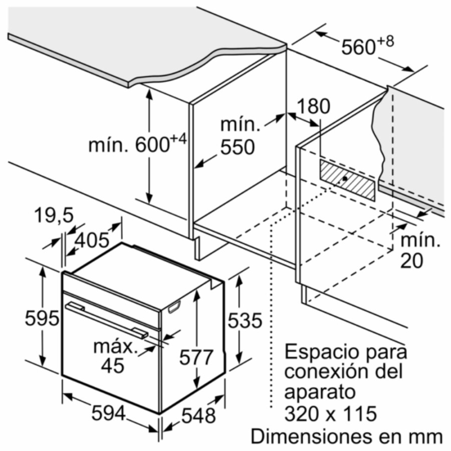 Horno de Empotrar 71 Lts a vapor Bosch HRG7361B1 Horno de Empotrar 71 Lts a vapor Bosch HRG7361B1