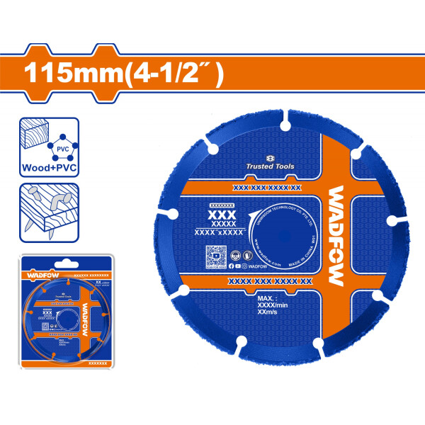 DISCO PARA MADERA 4 1/2´´ 115MM EJE 222 MM WADFOW WCCD1K45 DISCO PARA MADERA 4 1/2´´ 115MM EJE 222 MM WADFOW WCCD1K45