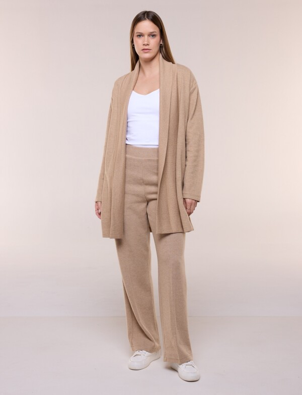 Cardigan Abierto Soft BEIGE OSCURO