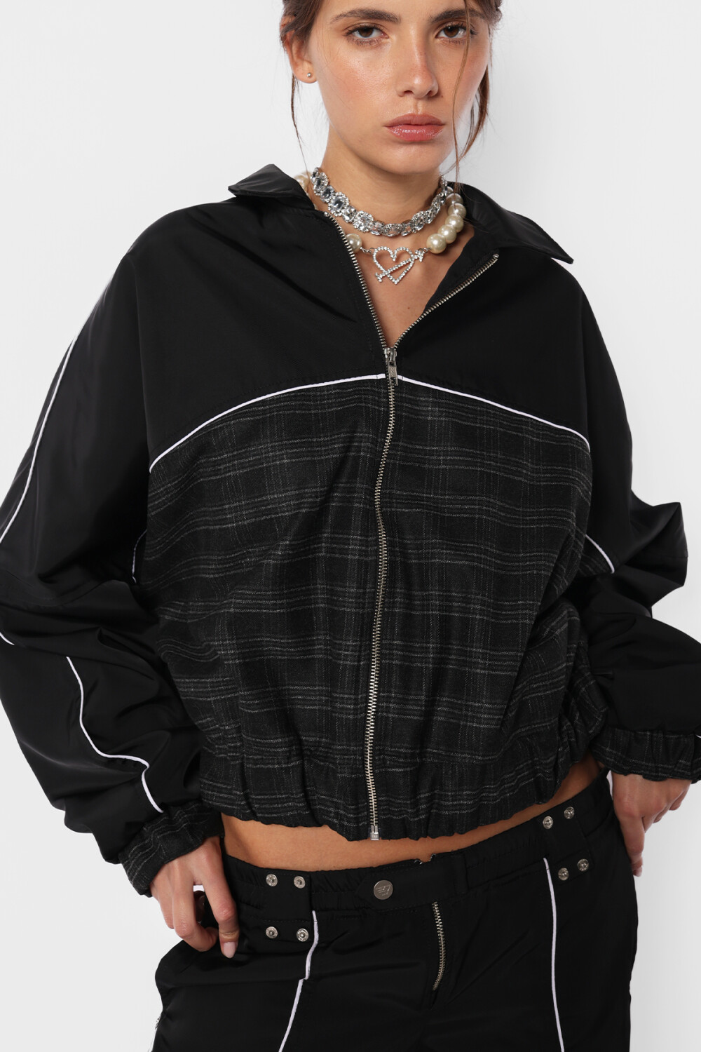 Campera Argyl Negro