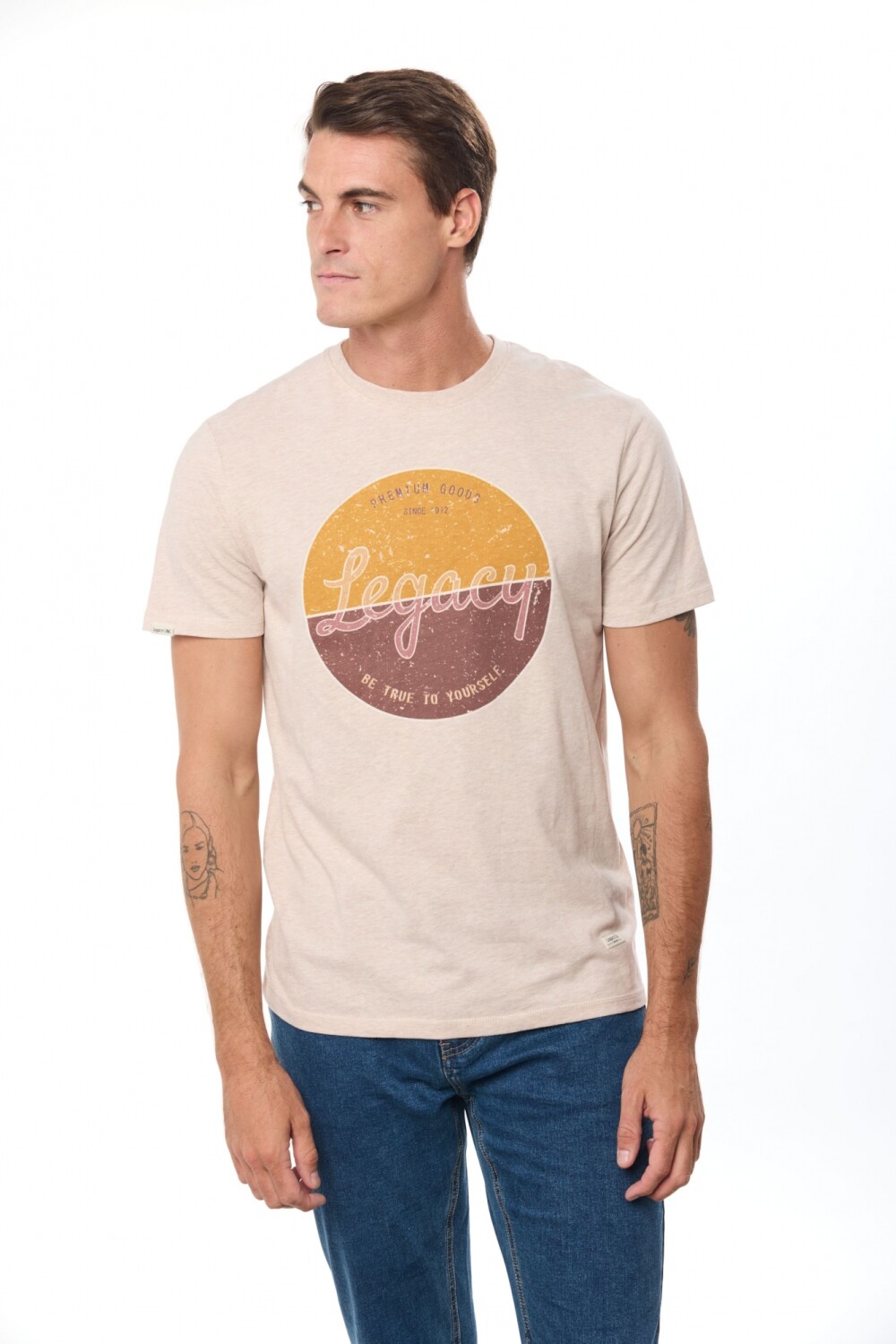 REMERA ESTAMPADA Beige