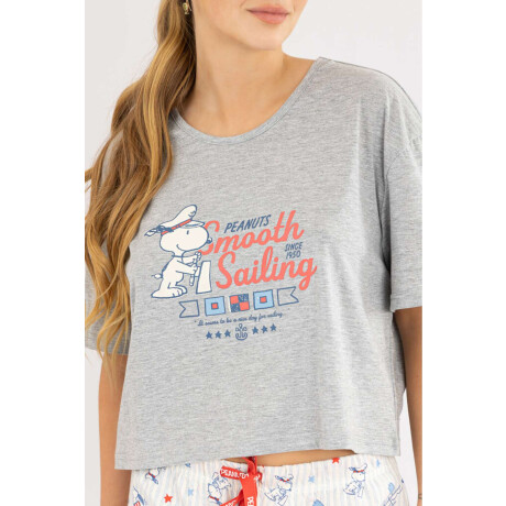 Snoopy Pink Pj Gris