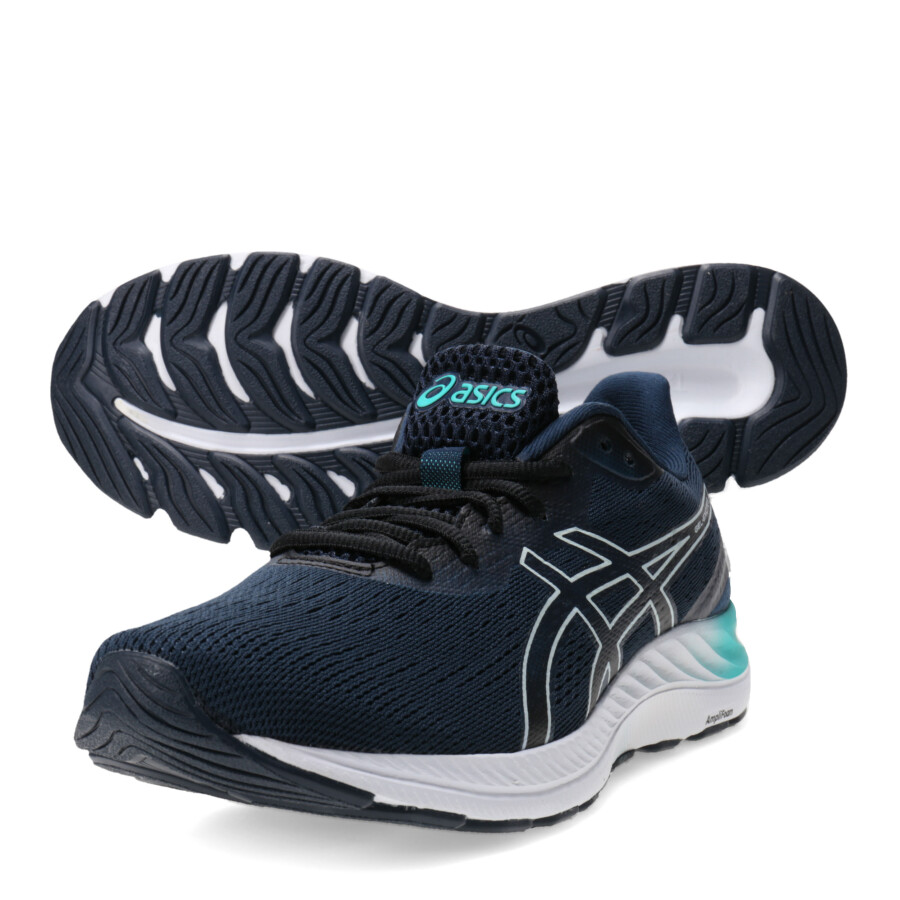 Championes de Mujer Asics Gel Excite 8 Azul Marino - Negro - Agua