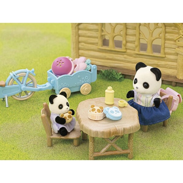 Sylvanian Families Panda Bicicleta Patines Muñeco Juguete Sylvanian Families Panda Bicicleta Patines Muñeco Juguete