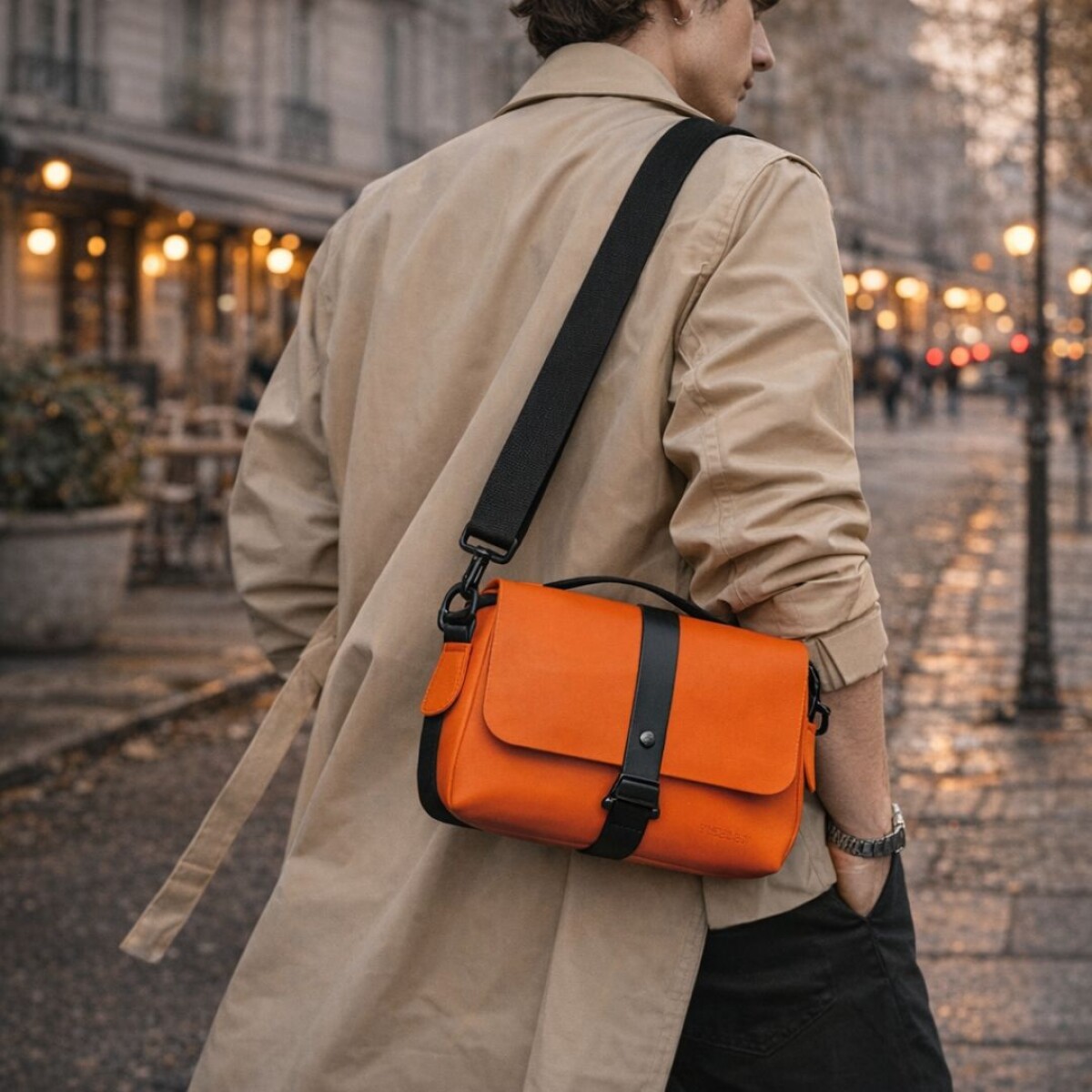 CARTERA SPLASH NARANJA GASTON LUGA 