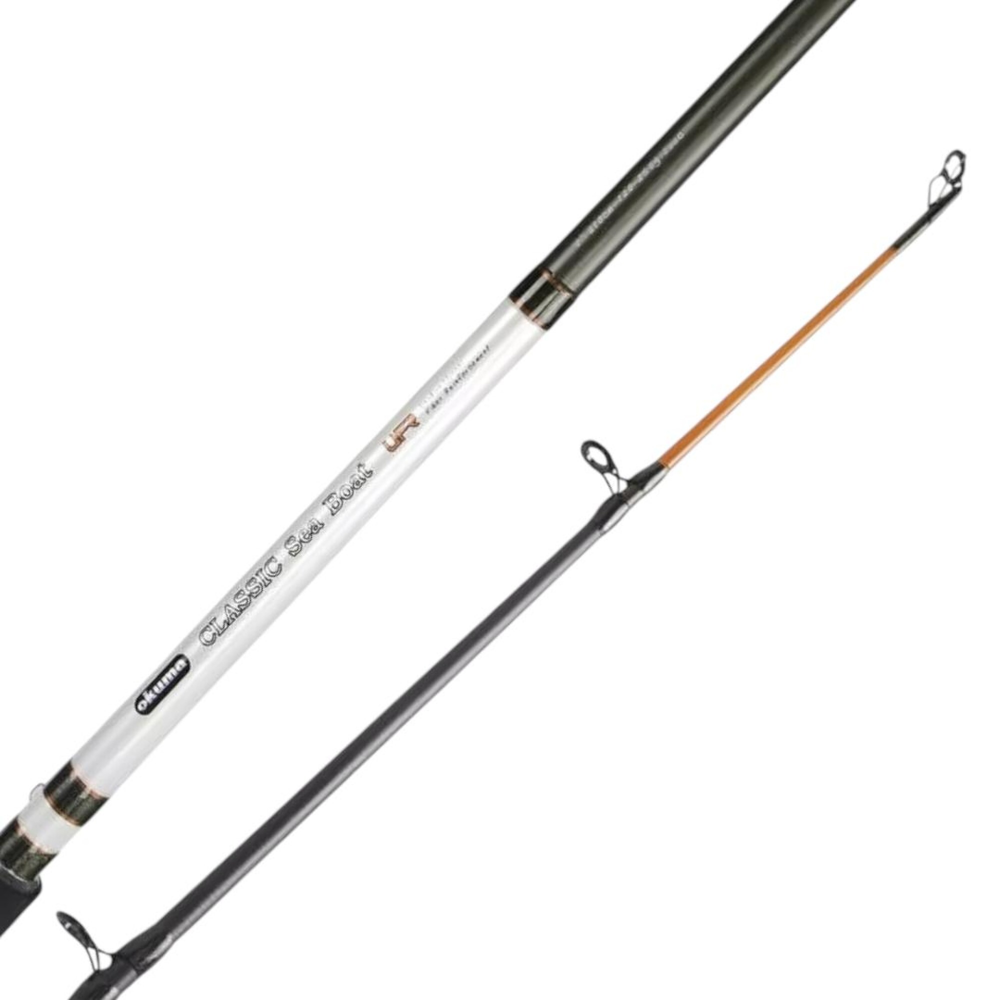 okuma classic ufr boat rod steel tip Canna da barca classica 1.98