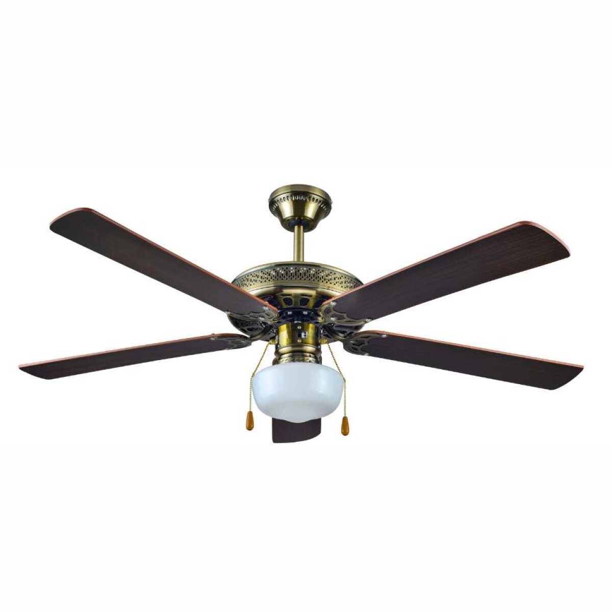 Ventilador De Techo Kassel KS-VT521L 52" 1Luz 5 Aspas Ub - MARRON 