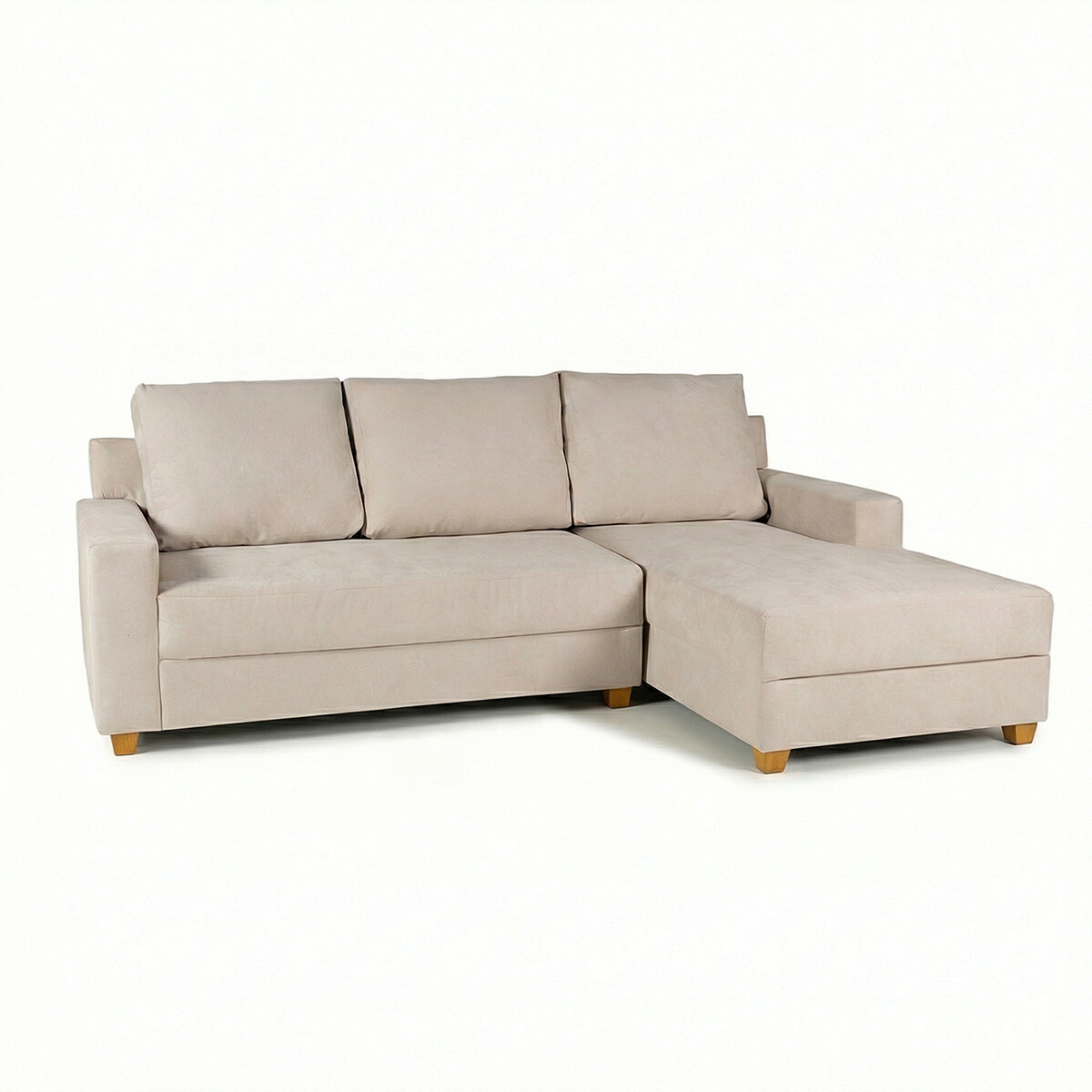 Rinconera Lucci - Tela Microfibra - Chaise derecho - Berlin 02 (Beige) 