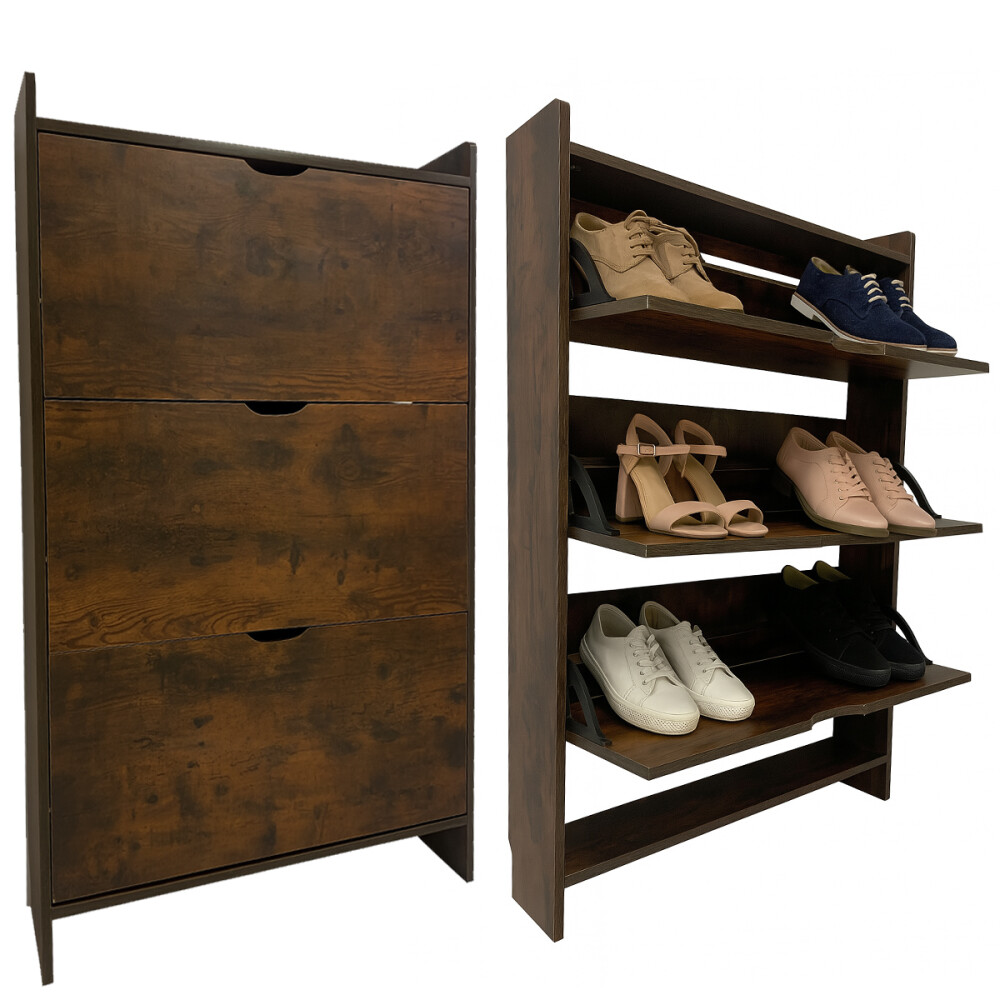 Zapatero Organizador Vertical De 3 Estantes madera
