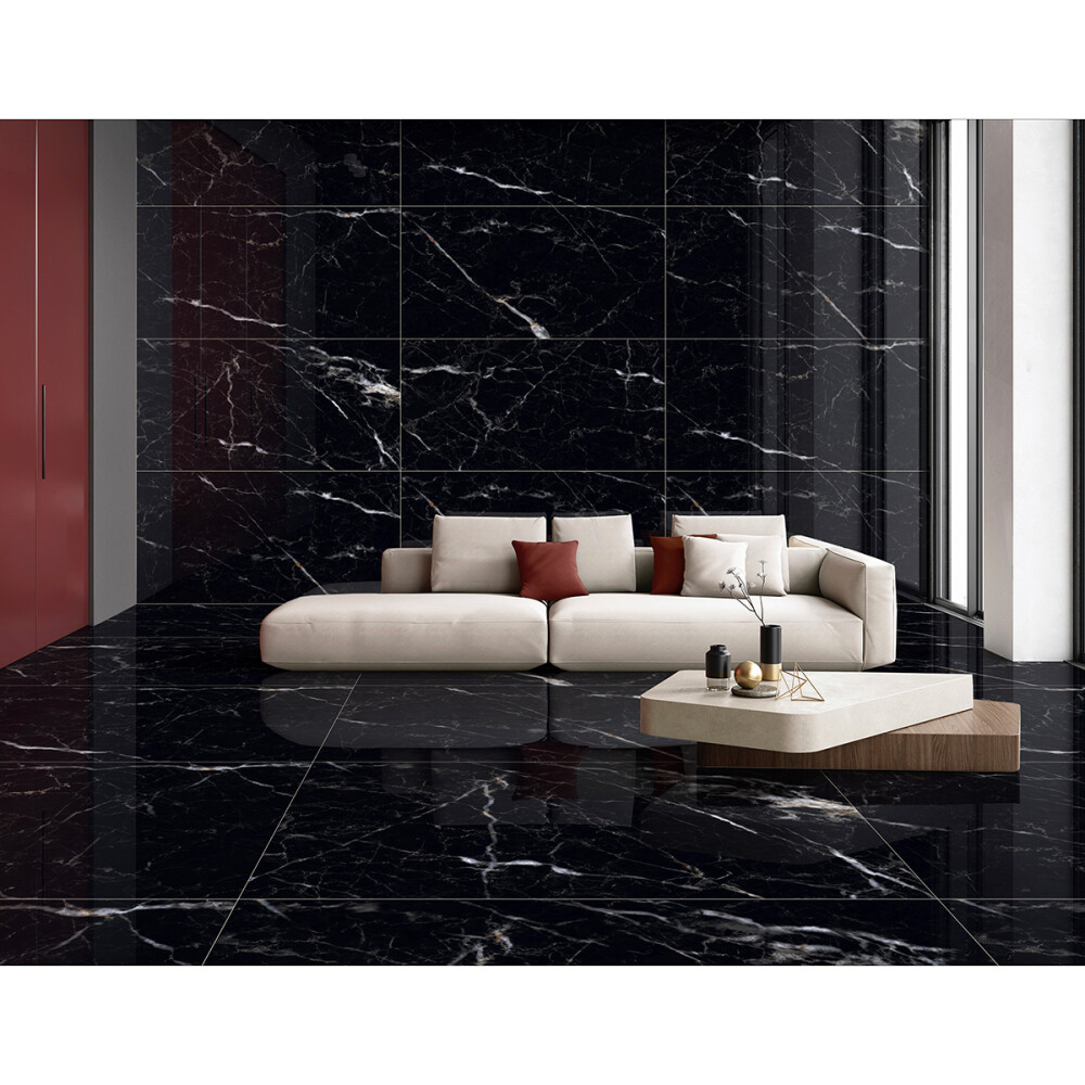 PORCELANATO ROMA BLACK 60x120 CM HIGH GLOSS Porcelanato Roma Black 60x120 Cm High Gloss