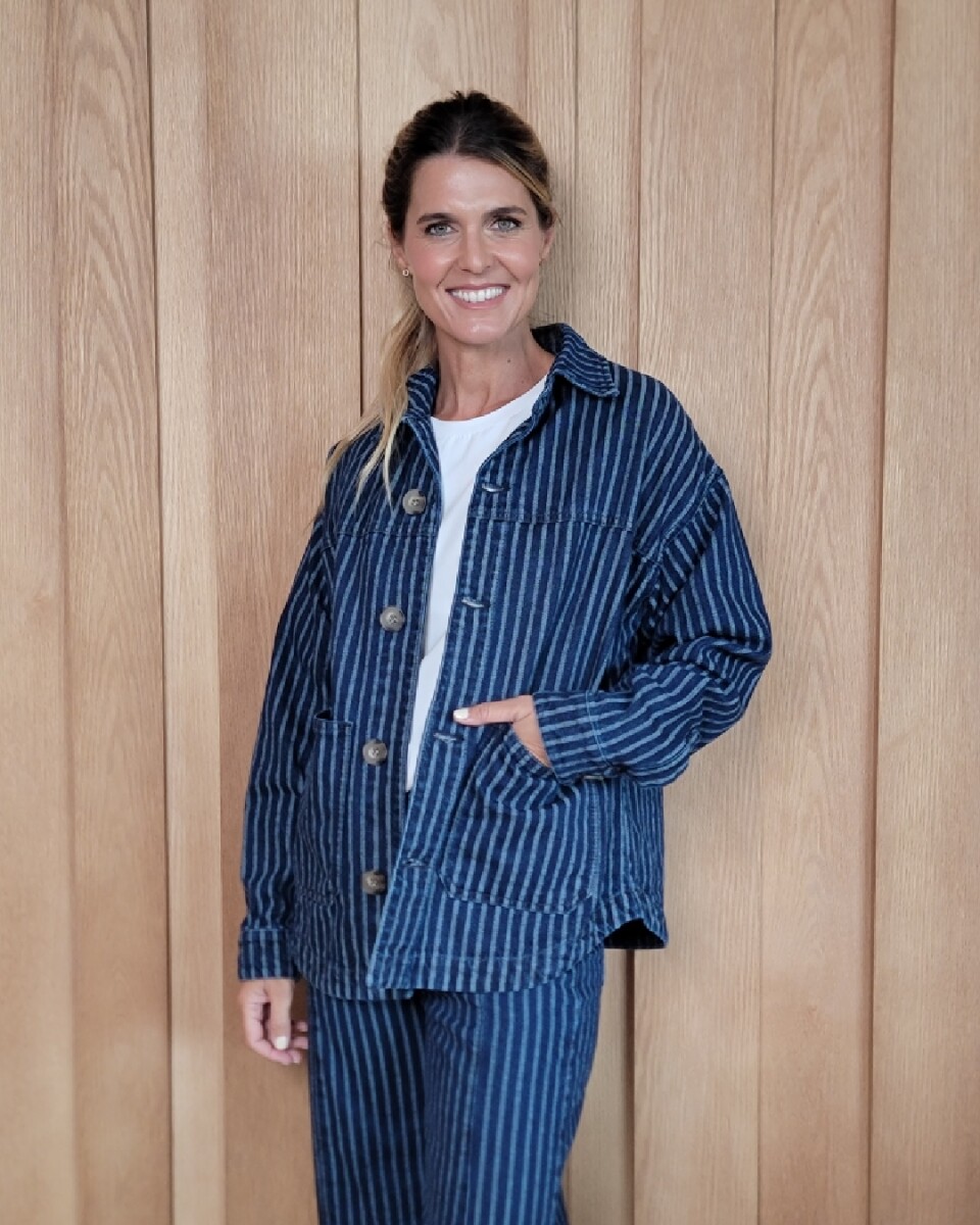 Sobrecamisa Josefina - Stripped raya azul 