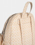 Mochilas Urbanas Mochila De Cuerina Con Pouch - Estampado Geometrico