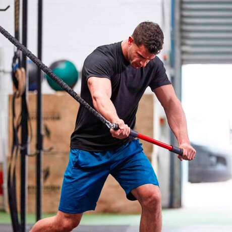 Barra Entrenamiento Acero Sólido Adidas Negro/Rojo