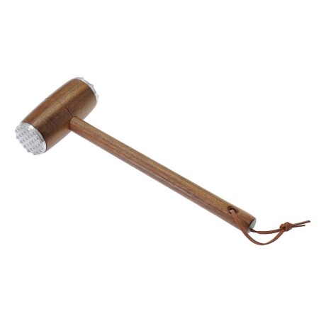 Martillo Tiernizador Carnes Milanesas en Acero Inox y Madera Marrón