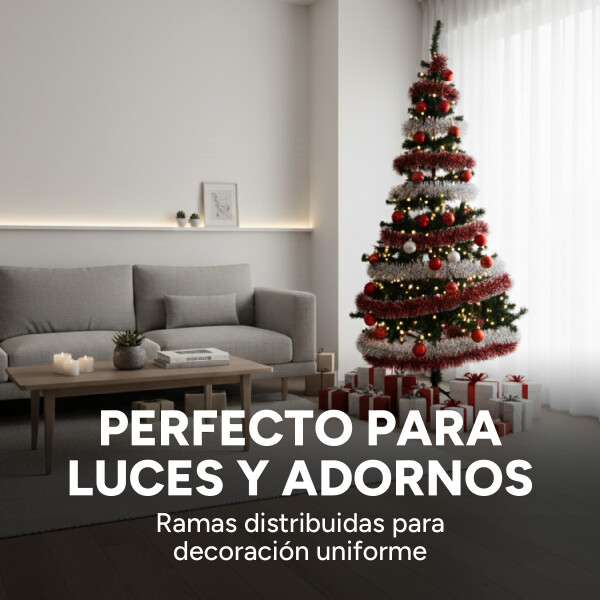 Árbol Arbolito De Navidad Premium Decoracion Navideña 1.5m Color Verde