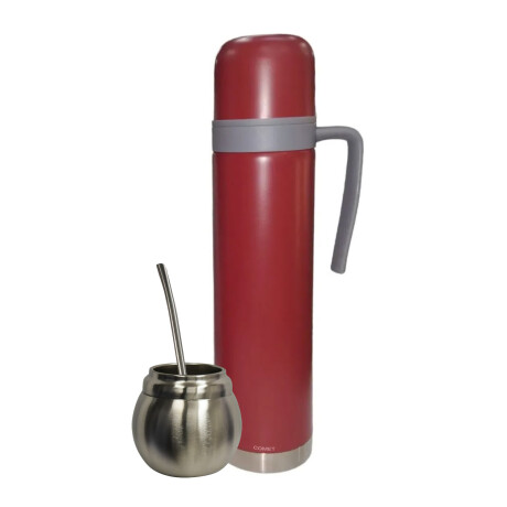 Set Ac.Inox Termo 750ml +mate lavable 120ml +bombilla regalo Plateado