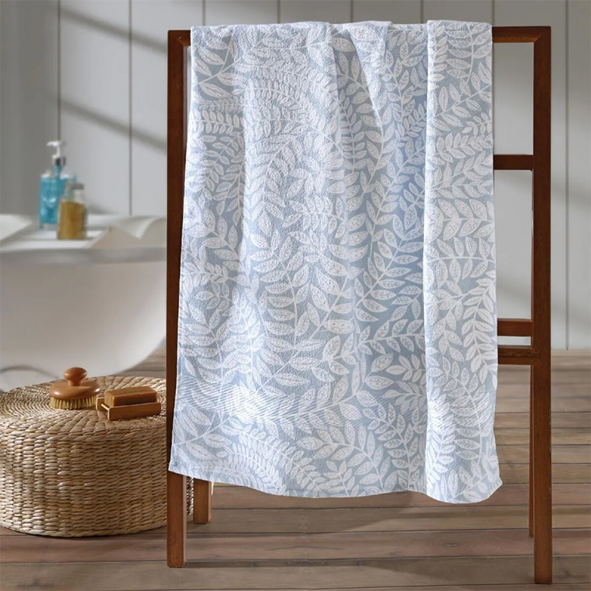Toalla de Mano Estampada Prisma 100% Algodón 50 x 80 cm - Celeste 