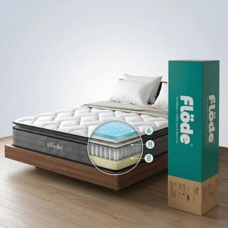 Colchón Queen FLODE Plus En Caja con Resortes Pocket 160 x 200 x 30 Colchón Queen FLODE Plus En Caja con Resortes Pocket 160 x 200 x 30