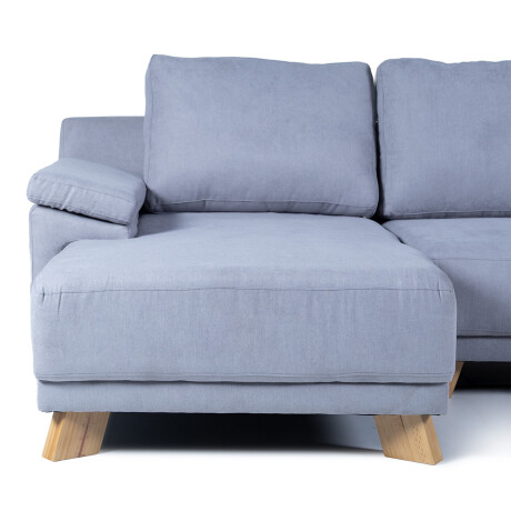 Rinconera Adalia - Tela Microfibra - Chaise izquierdo 12074 (Gris)