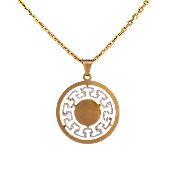 Dije Círculo Griego-Oro bajo-Sin piedra-CP8620 Sinpiedra