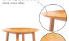 Conjunto de Comedor 4 sillas - Brunei Natural