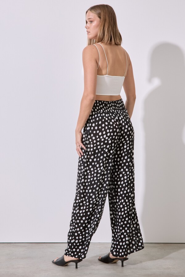 Pantalon Pull On Print NEGRO/CRUDO