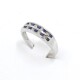 Anillo Medio Sin Fin En Oro Blanco, Brillantes Y Zafiros Anillo Medio Sin Fin En Oro Blanco, Brillantes Y Zafiros
