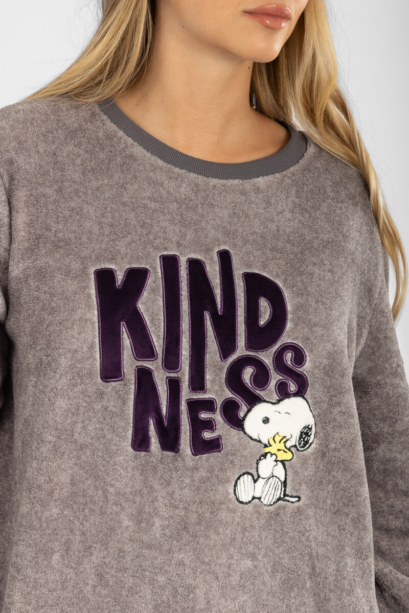 Pijama kind melange Gris melange