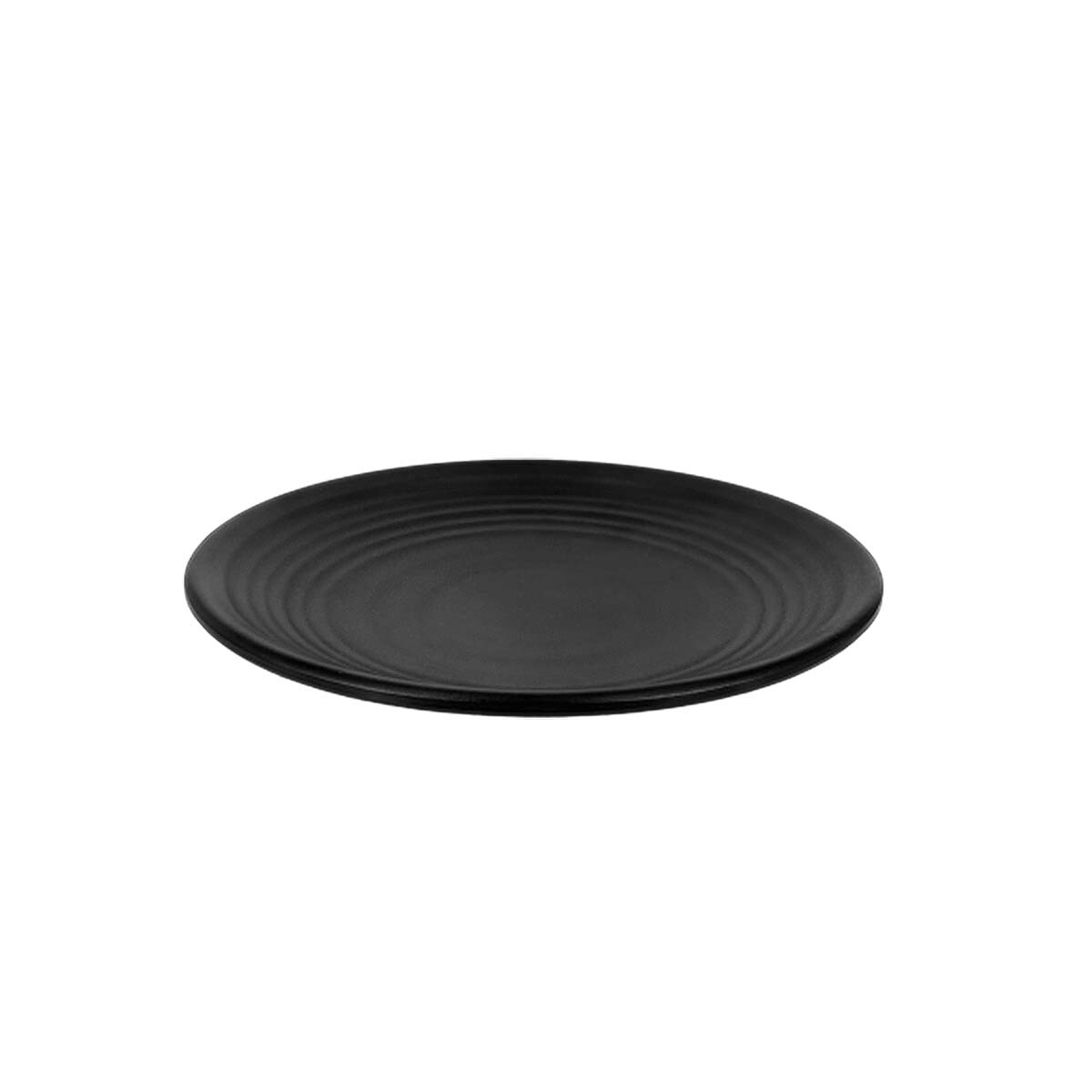 Plato de melamina negro 18 cm 