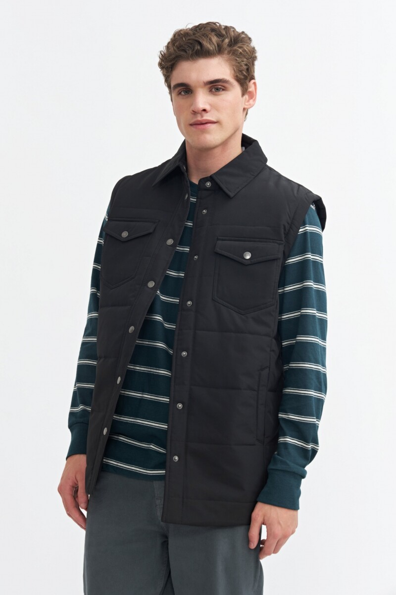 Sobrecamisa mangas desmontables - Hombre NEGRO