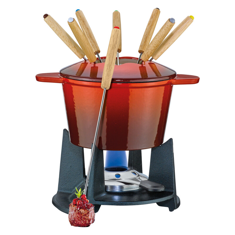 SET de Fondue 16cm GRENOBLE ROJO HIERRO SET de Fondue 16cm GRENOBLE ROJO HIERRO