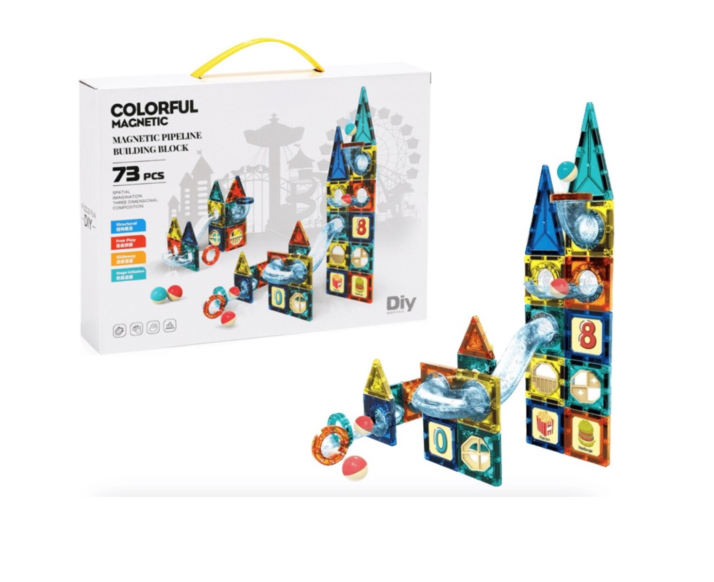 Juego Magnético Colorful 73 pcs 