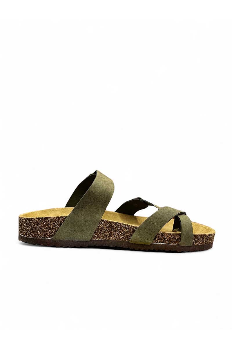 SANDALIA BETTINA OJOTA CRUZADA BT108 Verde