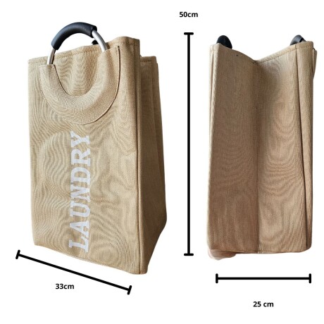 Bolsa Cesta Organizadora Plegable p/Lavandería Hogar Laundry Beige