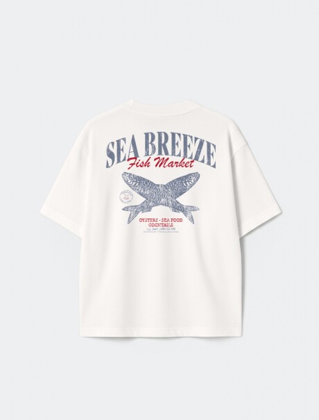 CAMISETA MANGA CORTA CON ESTAMPA - BLANCO BLANCO